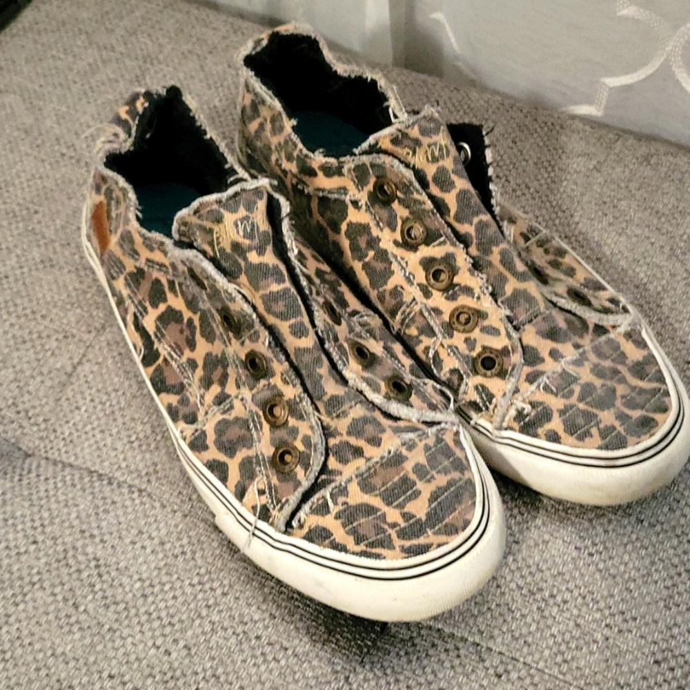 Blowfish Leopard slip on shoes